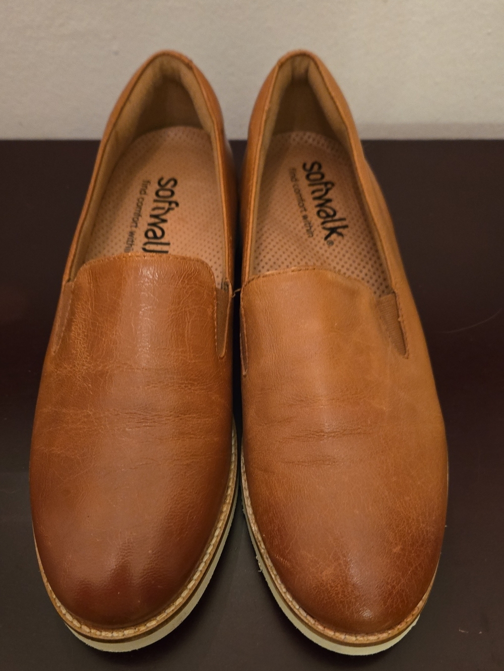 SoftWalk Women's Tan Casual Slip-On Loafers